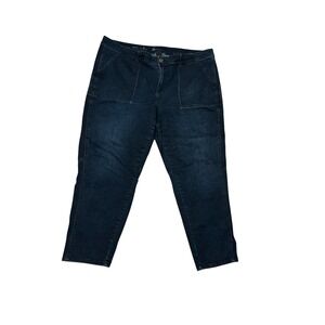 Lane Bryant Genius Fit Jeans Womens 26 Skinny‎ Dark Wash Denim Utility